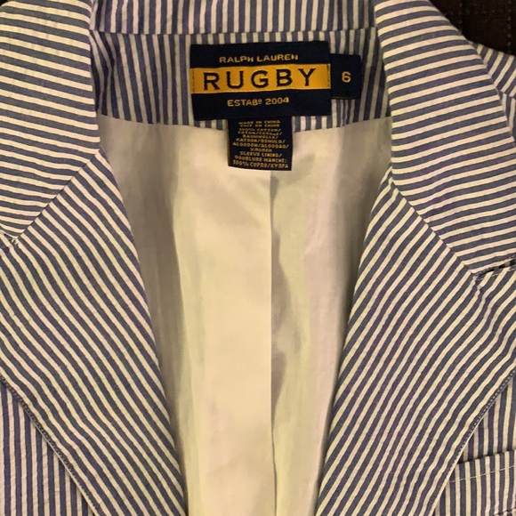 RL Rugby Cropped Seersucker Jacket - Picture 4 of 16